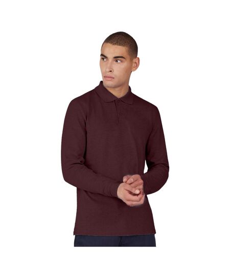 Polo Manches Longues My Homme Bordeaux Chiné B&C