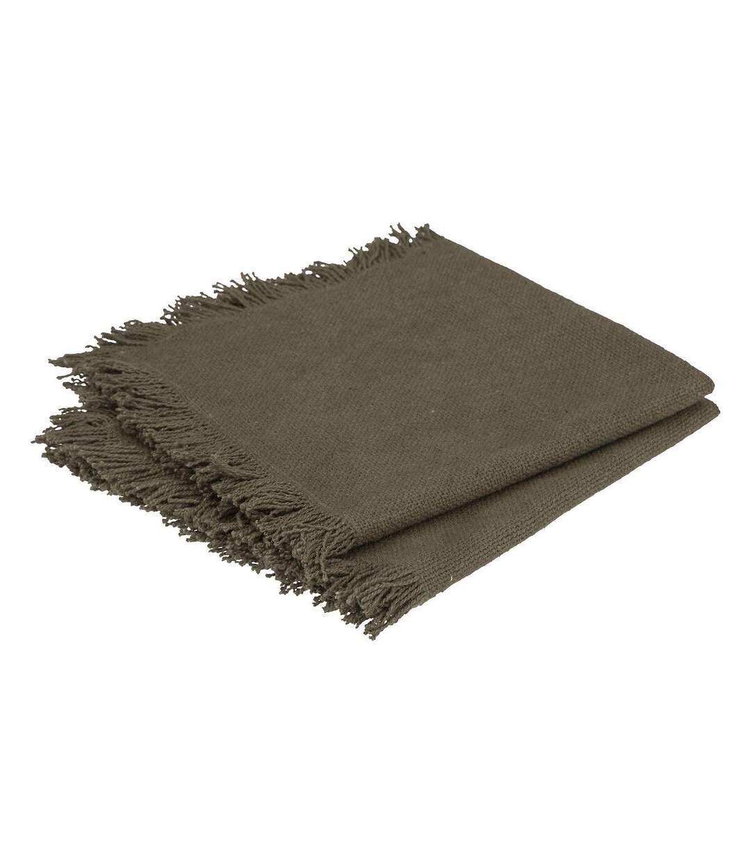 Lot de 2 Serviettes de Table Maha 40x40cm Vert Kaki-1
