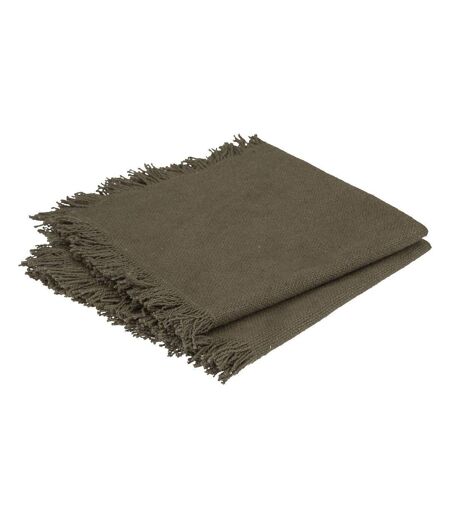 Lot de 2 Serviettes de Table Maha 40x40cm Vert Kaki
