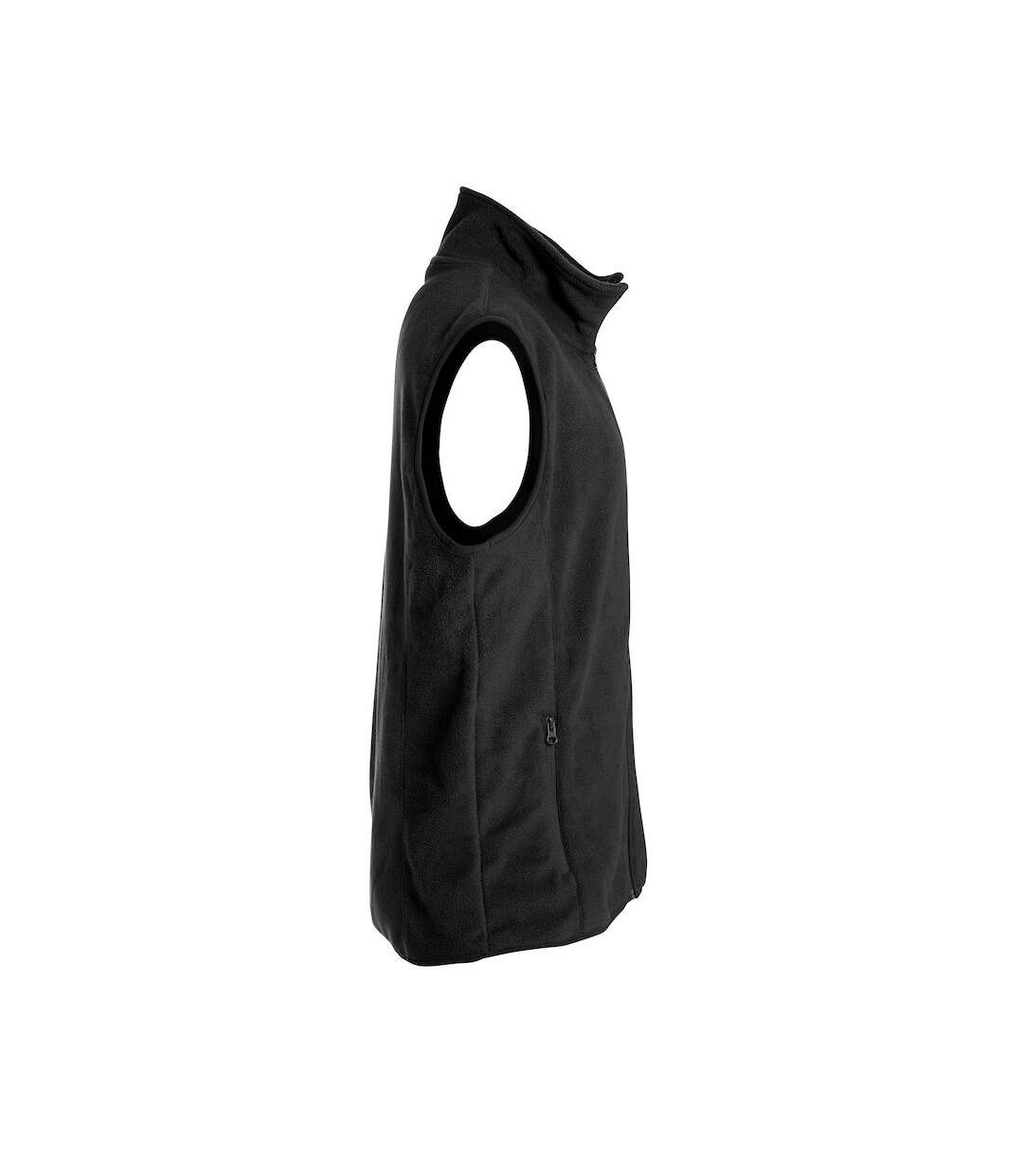 Unisex adult basic polar fleece vest top black Clique-4