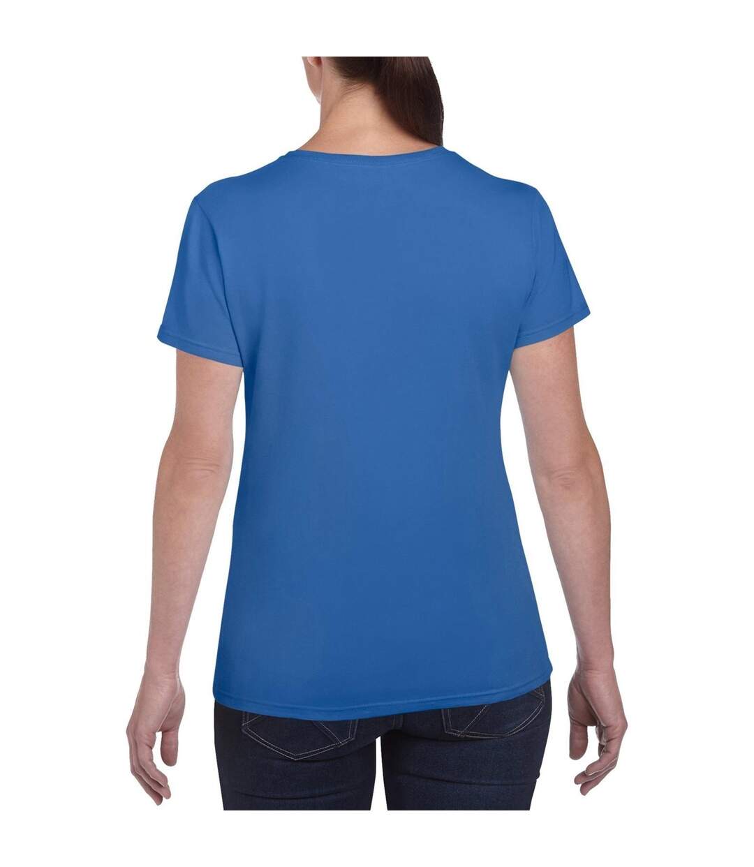 T-shirt À Manches Courtes Coupe Féminine Femme Bleu Roi Gildan-3