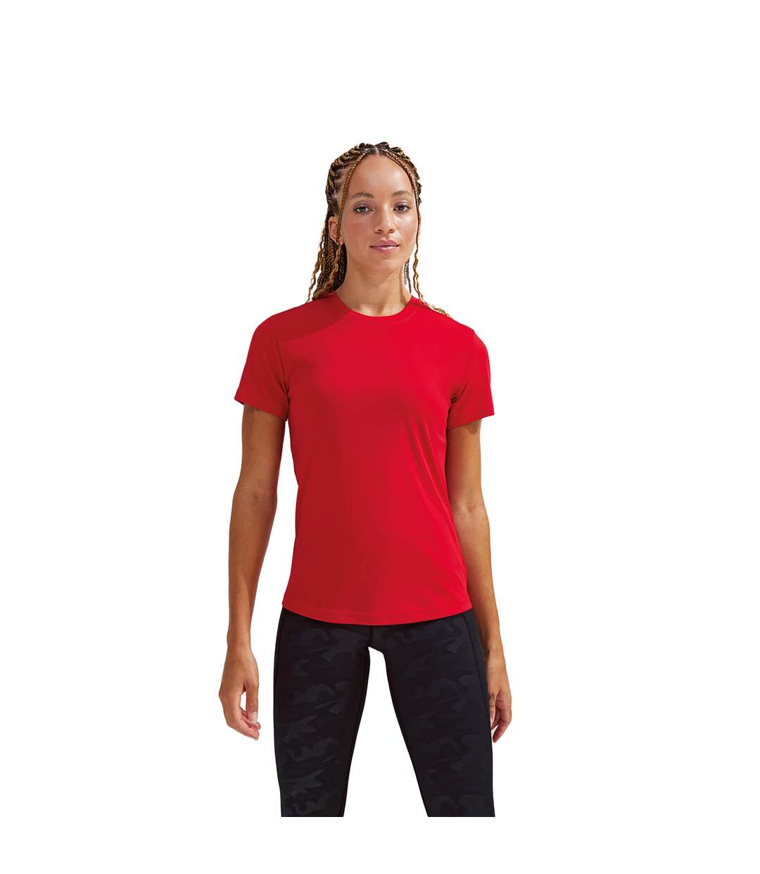 T-shirt sport femme rouge feu Tri Dri