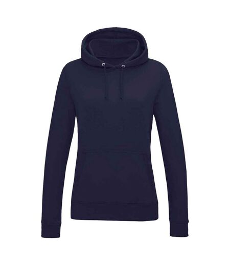 Sweat À Capuche College Femme Bleu Marine Oxford Awdis