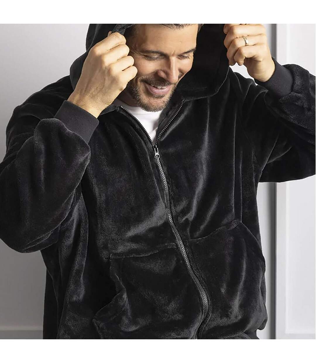 Warm Fleece Snoodie Hoodie for Men - Winter Sweatshirt Blanket Hoodie-3