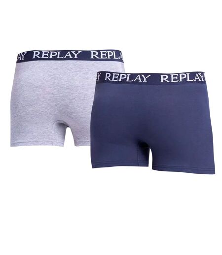 Boxers Homme Gris Chiné Indigo Replay