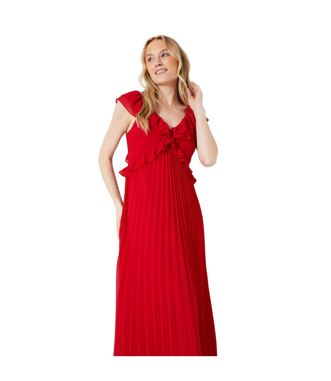 Robe mi-longue femme rouge Dorothy Perkins-3