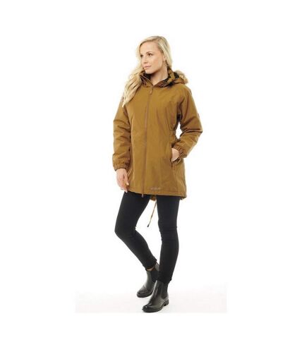 Trespass Womens/Ladies Celebrity Insulated Longer Length Parka Jacket (Golden Brown)