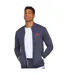 Mens Mock Neck Raglan Long-sleeved Athletic Track Top Navy SikSilk-2