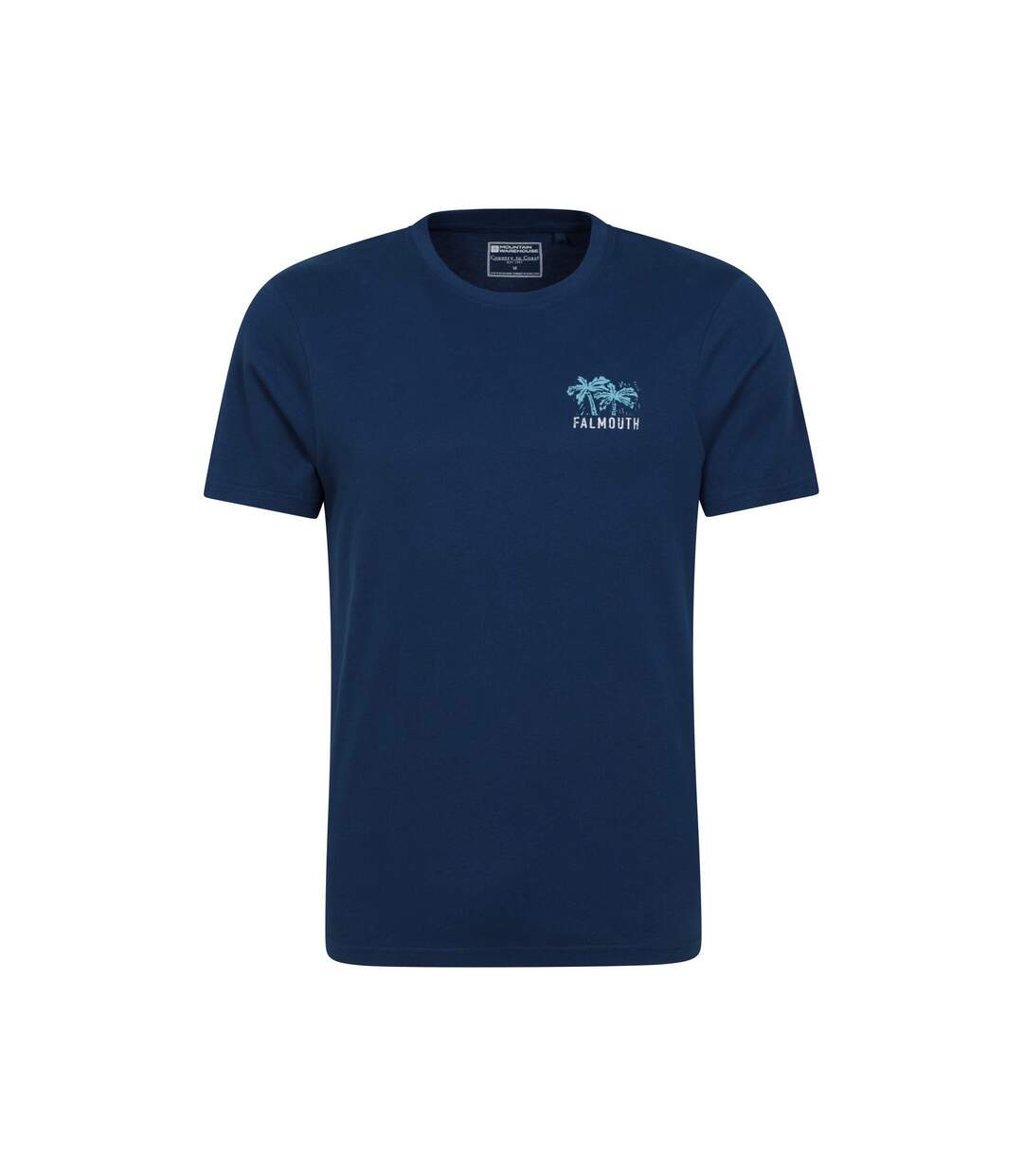 Mens Falmouth Printed Organic T-shirt Navy Mountain Warehouse-1
