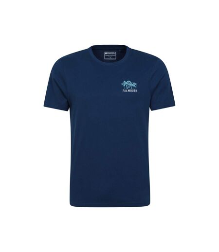 Mens Falmouth Printed Organic T-shirt Navy Mountain Warehouse