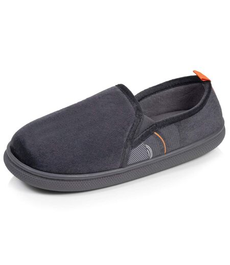 Isotoner Chaussons Charentaises homme velours semelle bloup extra confort