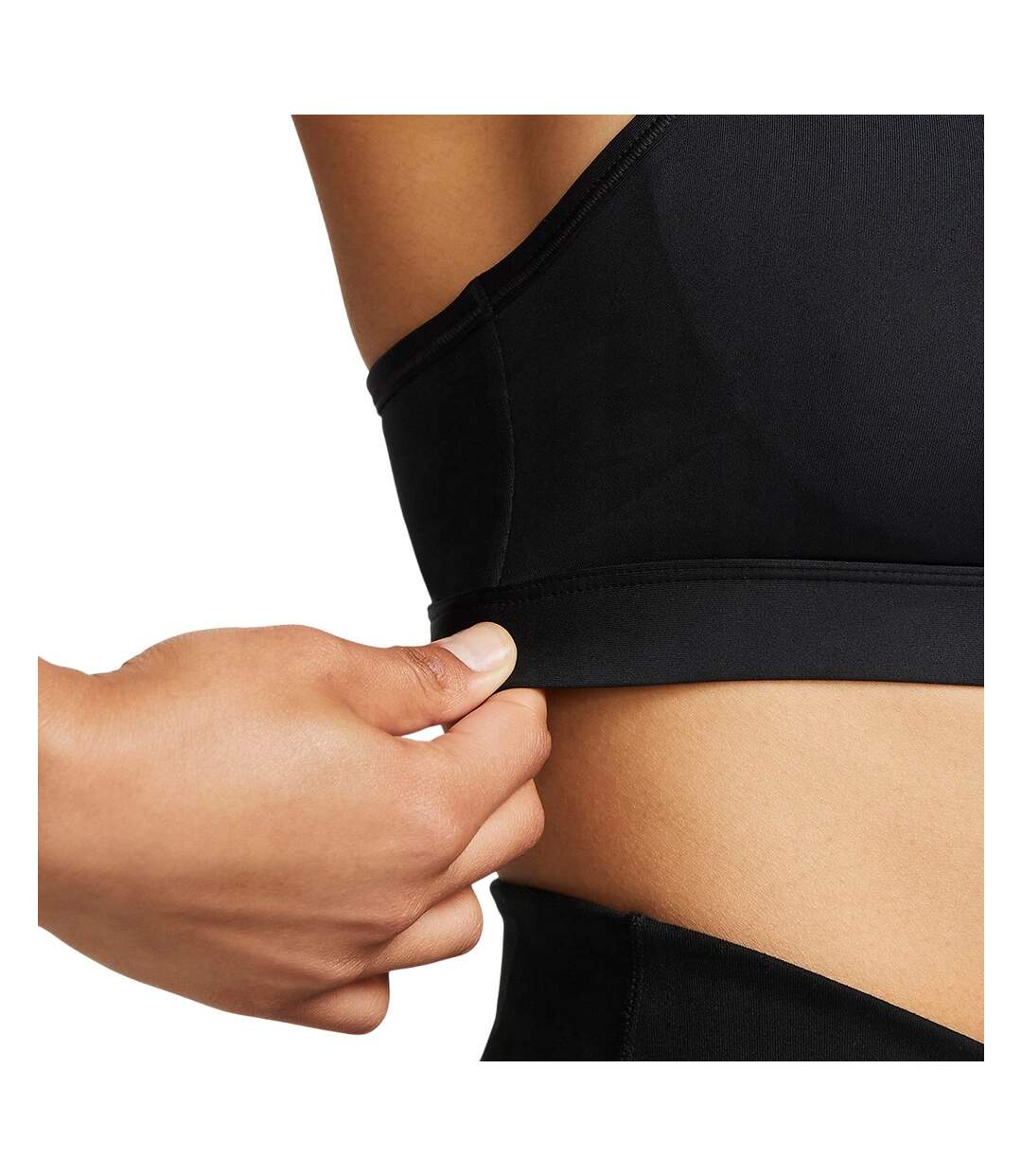 Brassière De Sport Style Swoosh Femme Noir Nike-4