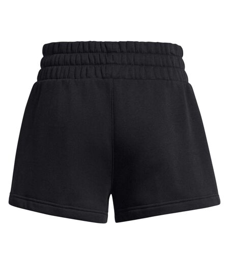 Womens/ladies Fleece Icon Boxer Shorts Black Under Armour