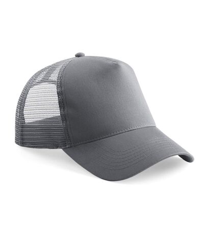 Beechfield Mens Half Mesh Trucker Cap/Headwear (Graphite Grey/Graphite Grey)