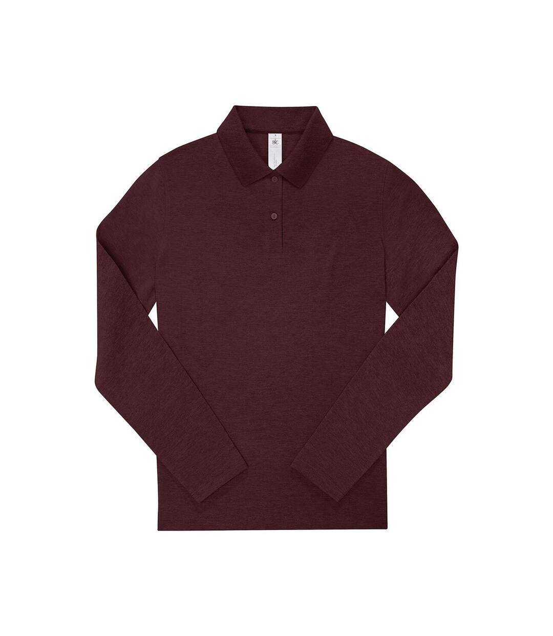 Polo Manches Longues My Polo Femme Bordeaux Chiné B&C-1