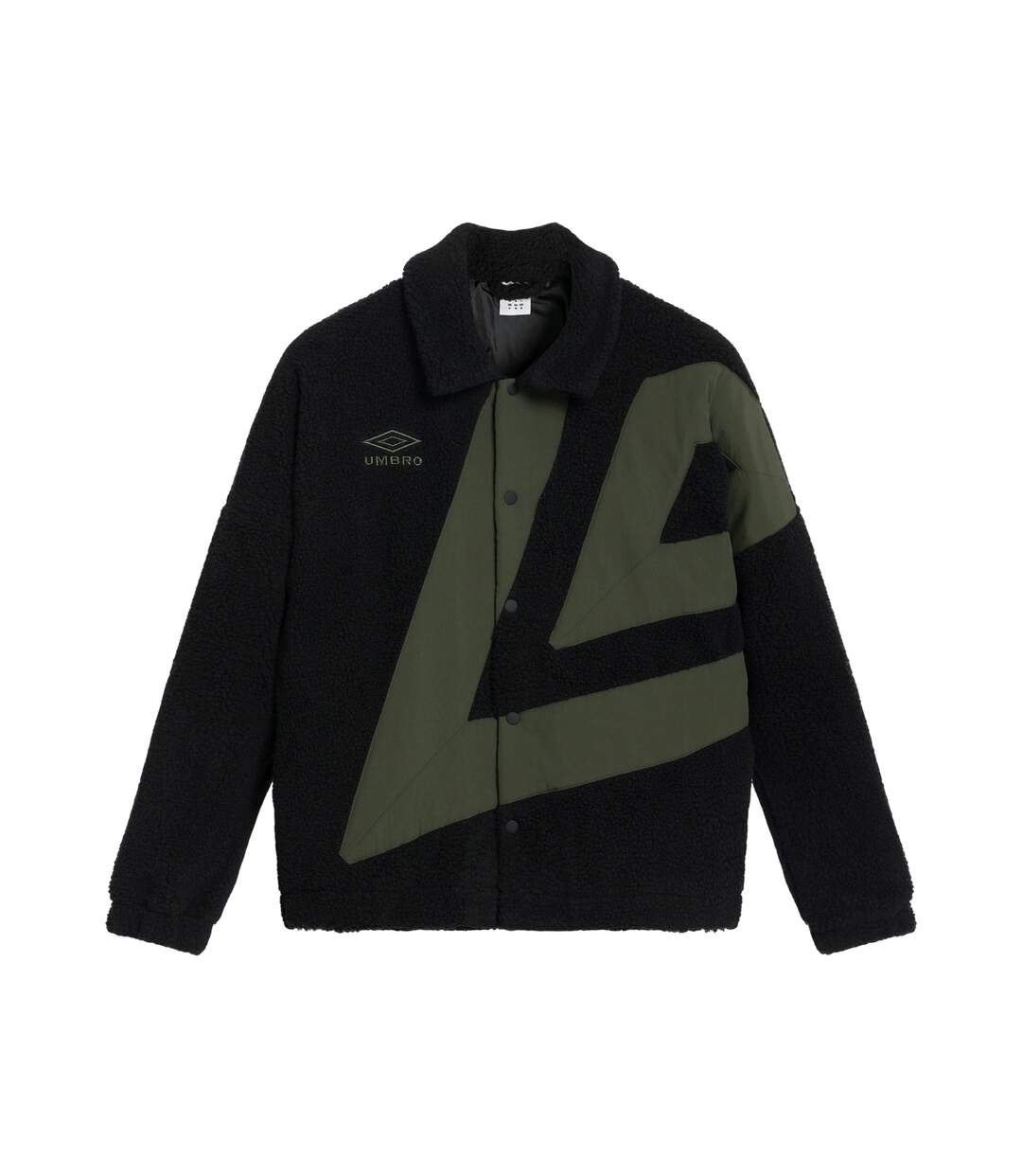 Mens Fleece Coach Jacket Black Duffle Bag Umbro-1