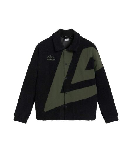 Mens Fleece Coach Jacket Black Duffle Bag Umbro
