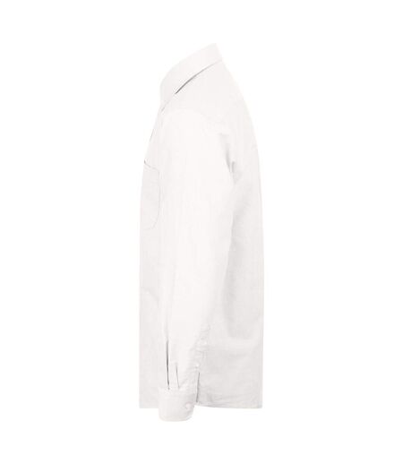 Henbury Mens Long Sleeve Classic Oxford Work Shirt (White) - UTRW637