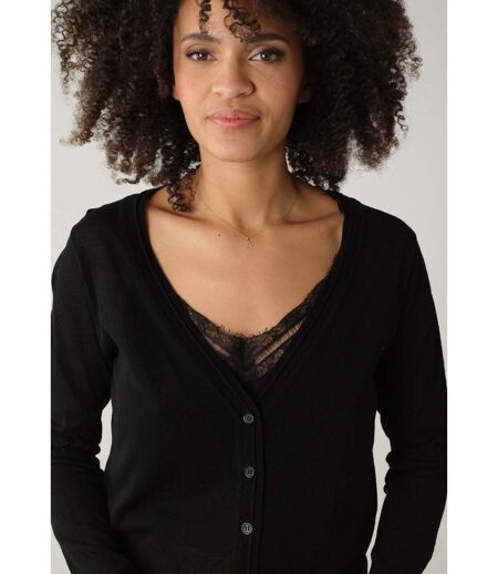 Cardigan avec dos en dentelle pour femme MILSA