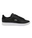 Mens Carnaby Leather Flat Trainers Black White Lacoste-1