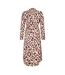 Robe Chemise Motif/style Imprimé Léopard Femme Rose Biba-3