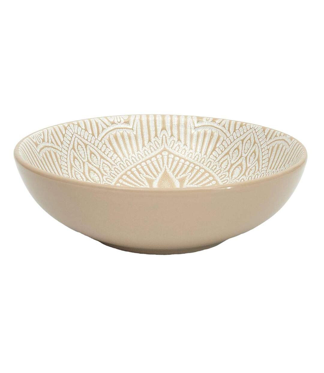 Lot de 6 Assiettes Creuses Sahara 18cm Beige-1