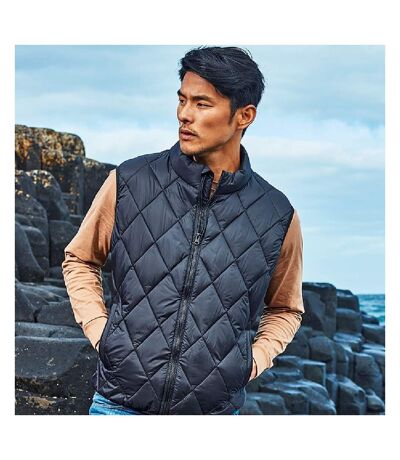Mens Diamond Pane Padded Gilet Navy 2786