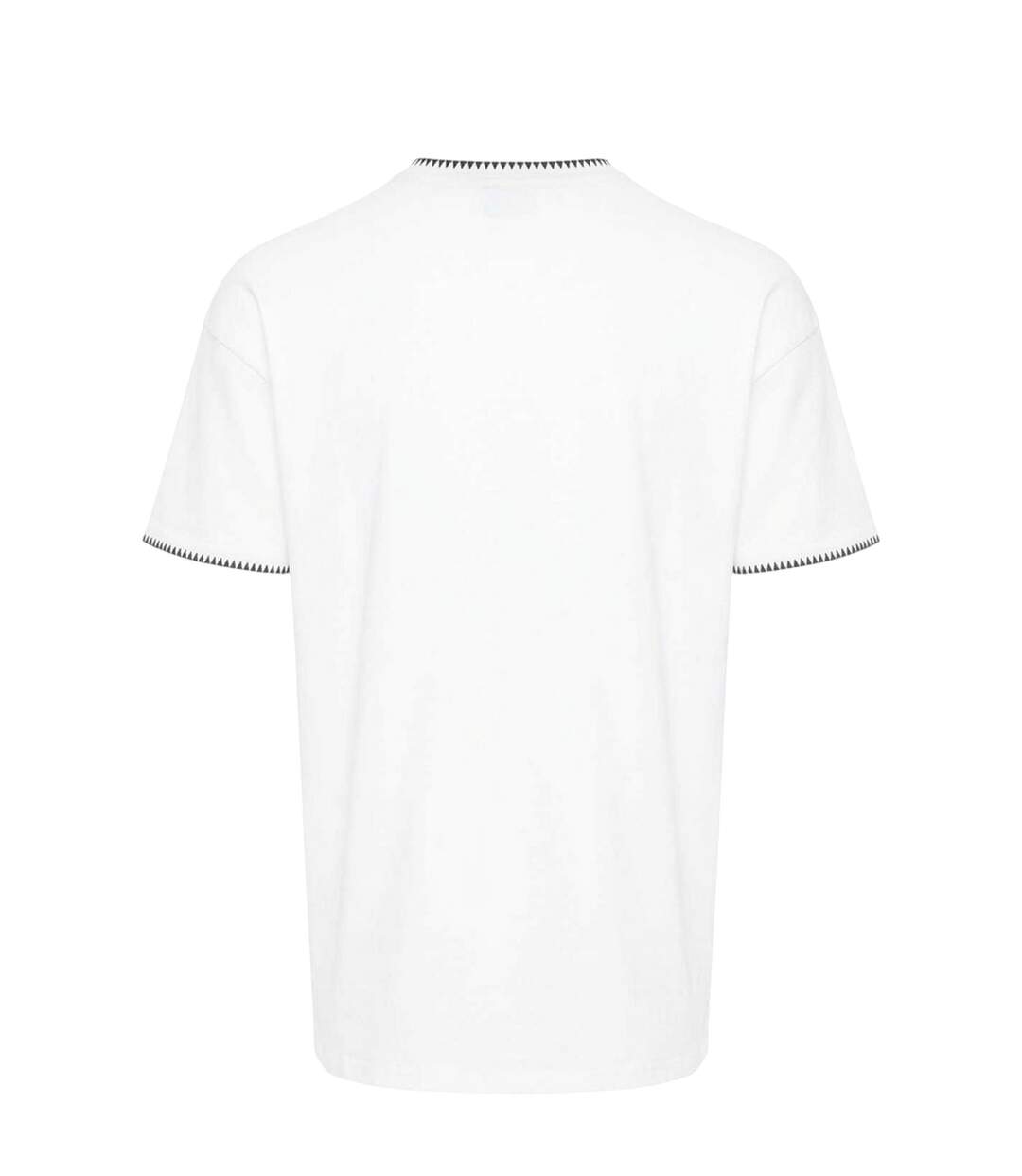 T-shirt Motif/style Zig-zag Homme Blanc Threadbare-2