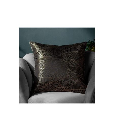 Seymour jacquard embroidered cushion cover 50cm x 50cm black Generic