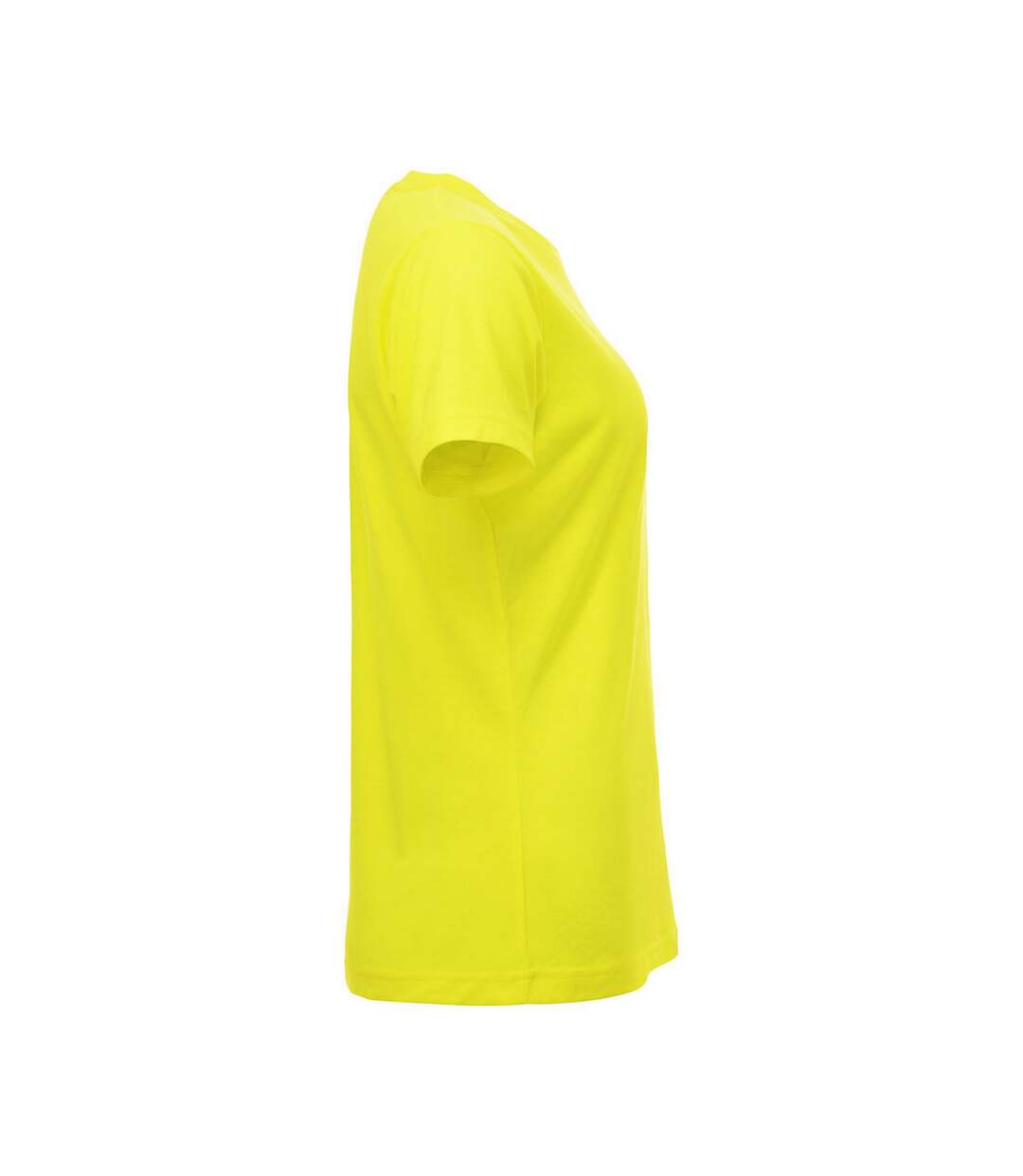 T-shirt new classic femme jaune fluo Clique-4