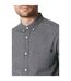 Mens mini grid check long-sleeved shirt navy Maine