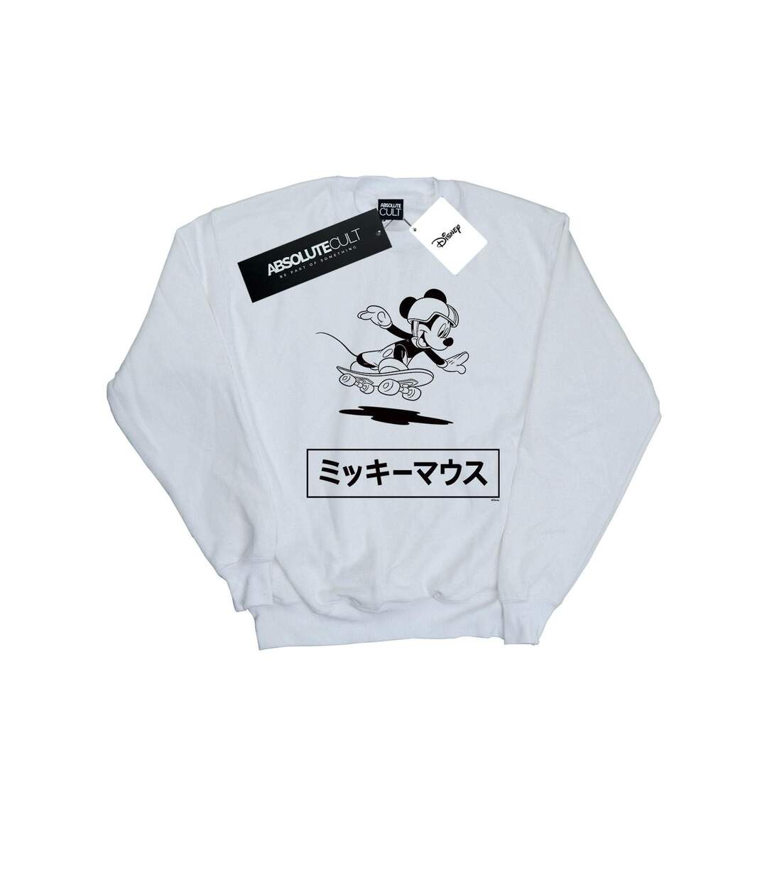 Disney Sweat femme/femme Mickey Mouse Skating (Blanc) - UTBI28250-1