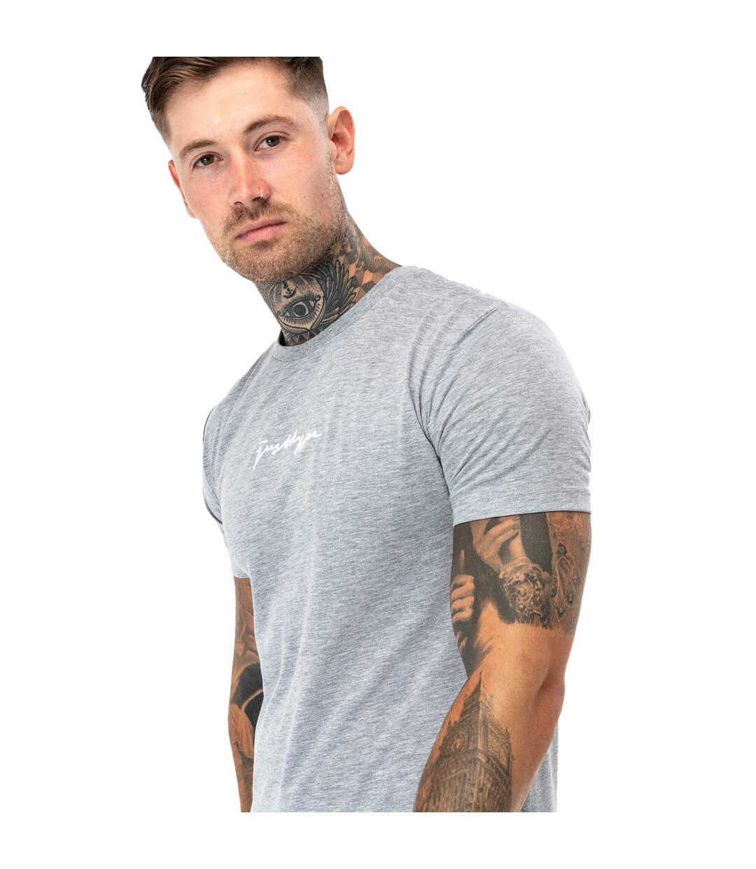 Hype Mens Scribble Marl T-Shirt (Gray Marl)
