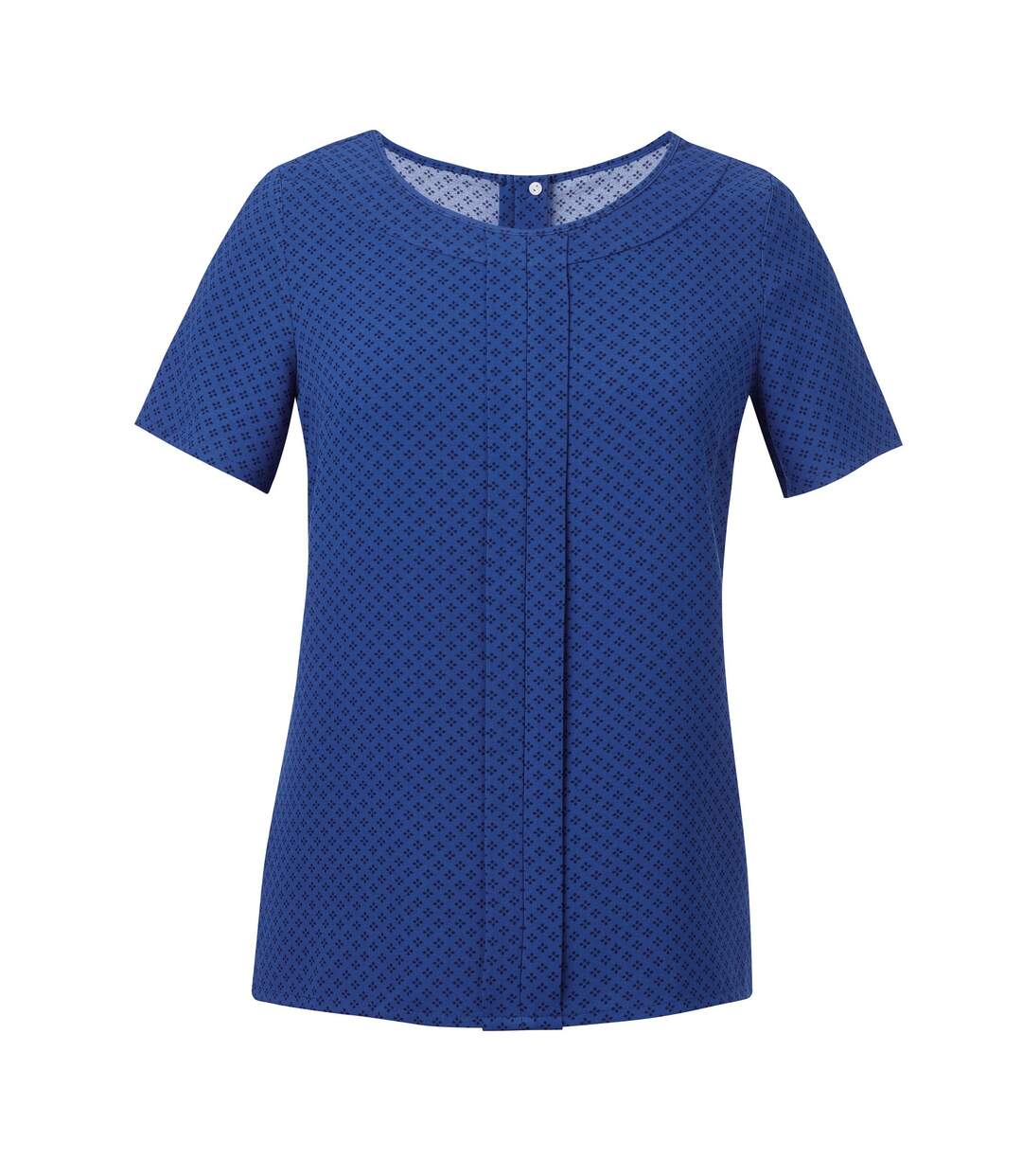 Verona blouse à manches courtes femme bleu roi/bleu marine Brook Taverner