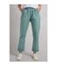 Womens/ladies Malorri Organic Cotton Trousers Mineral Blue Weird Fish-4
