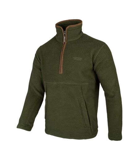 Mens Sherpa Fleece Quarter Zip Fleece Olive Jack Pyke