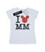 Disney T-shirt en coton I Love Mickey Mouse Femme/Ladies (Blanc) - UTBI30986-1
