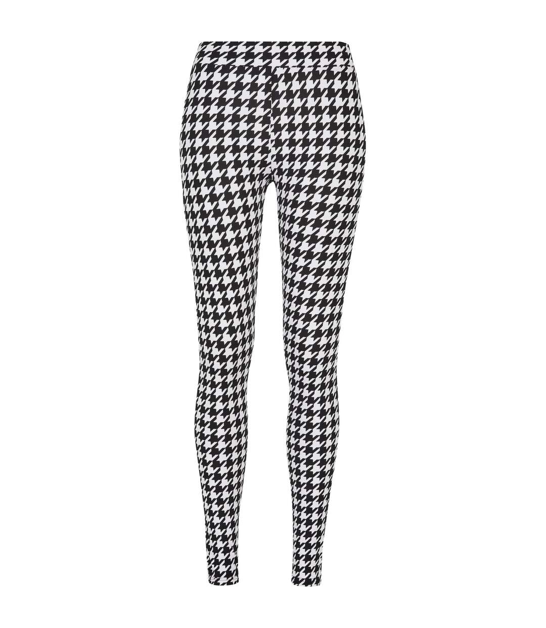 Legging Motif/style Pied-de-poule Femme Noir Urban Classics-1