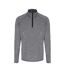Mens performance quarter zip long-sleeved sweatshirt black TriDri-1