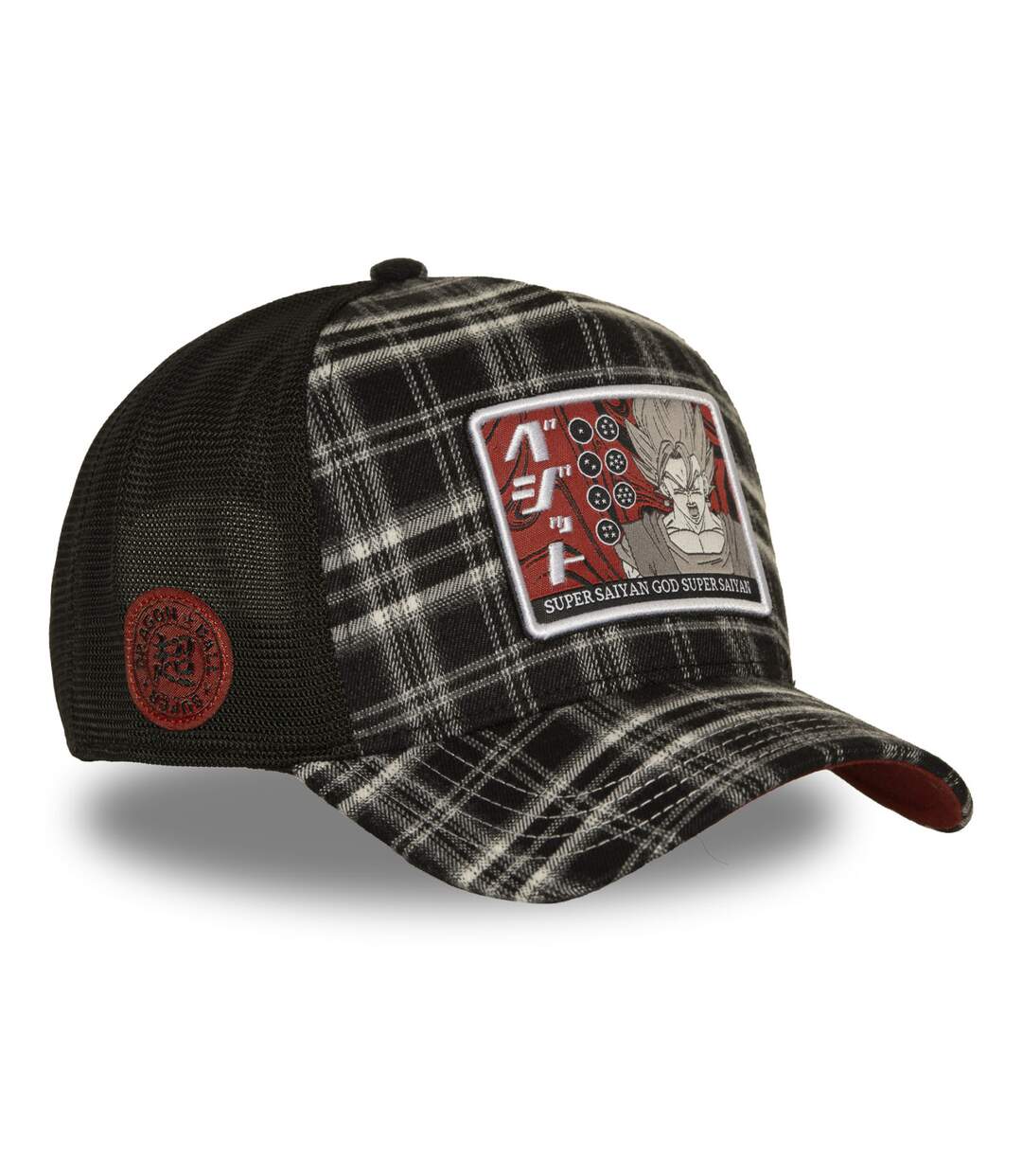 Casquette trucker premiumr filet et patch Dragon Ball Super God Capslab-4