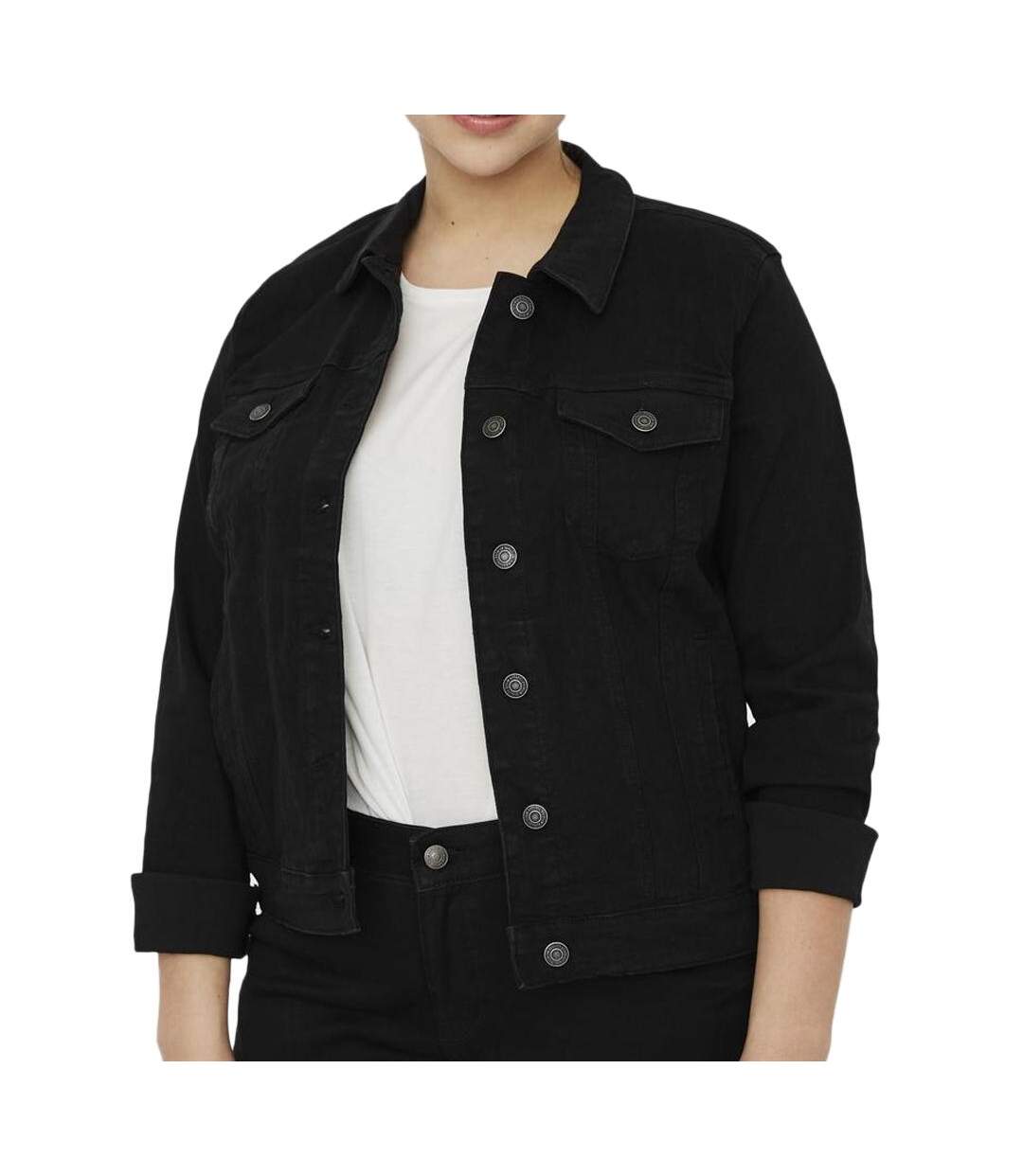 Veste en jean noir femme vero moda runa - 42-1