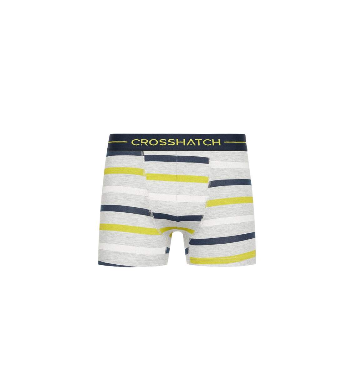 Pack Of 3  Mens Warbler Boxer Shorts  Yellow Grey Navy Crosshatch-2