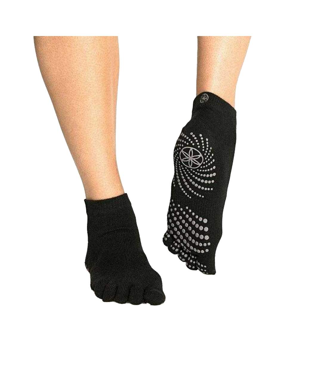 Chaussettes Motif/style Antidérapant Adulte Noir Gaiam-1