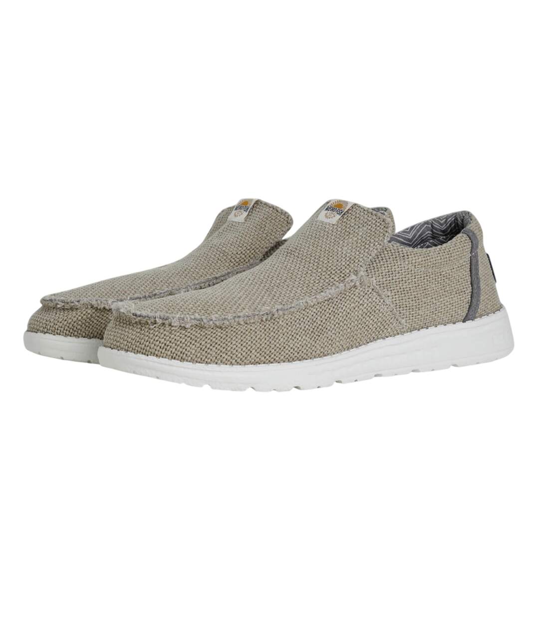 Mens Sole Slip-on Shoes Tan Weird Fish-1