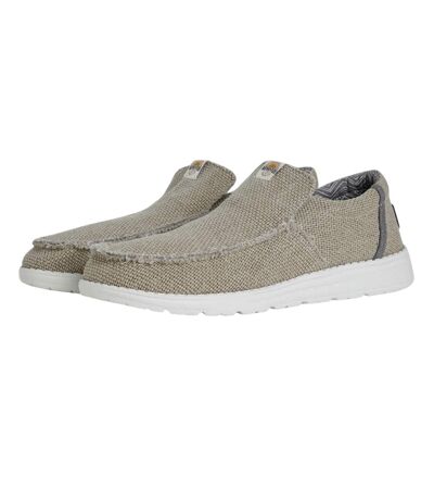 Mens Sole Slip-on Shoes Tan Weird Fish