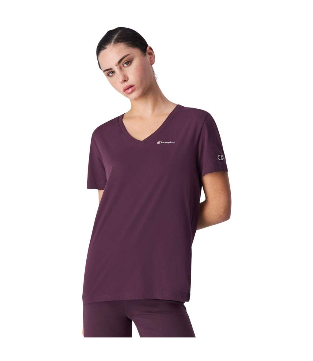 T-shirt Femme Violet Clair Champion-1
