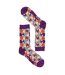 1 Pack Mens Novelty Purple Happy Cat Bamboo Socks-3