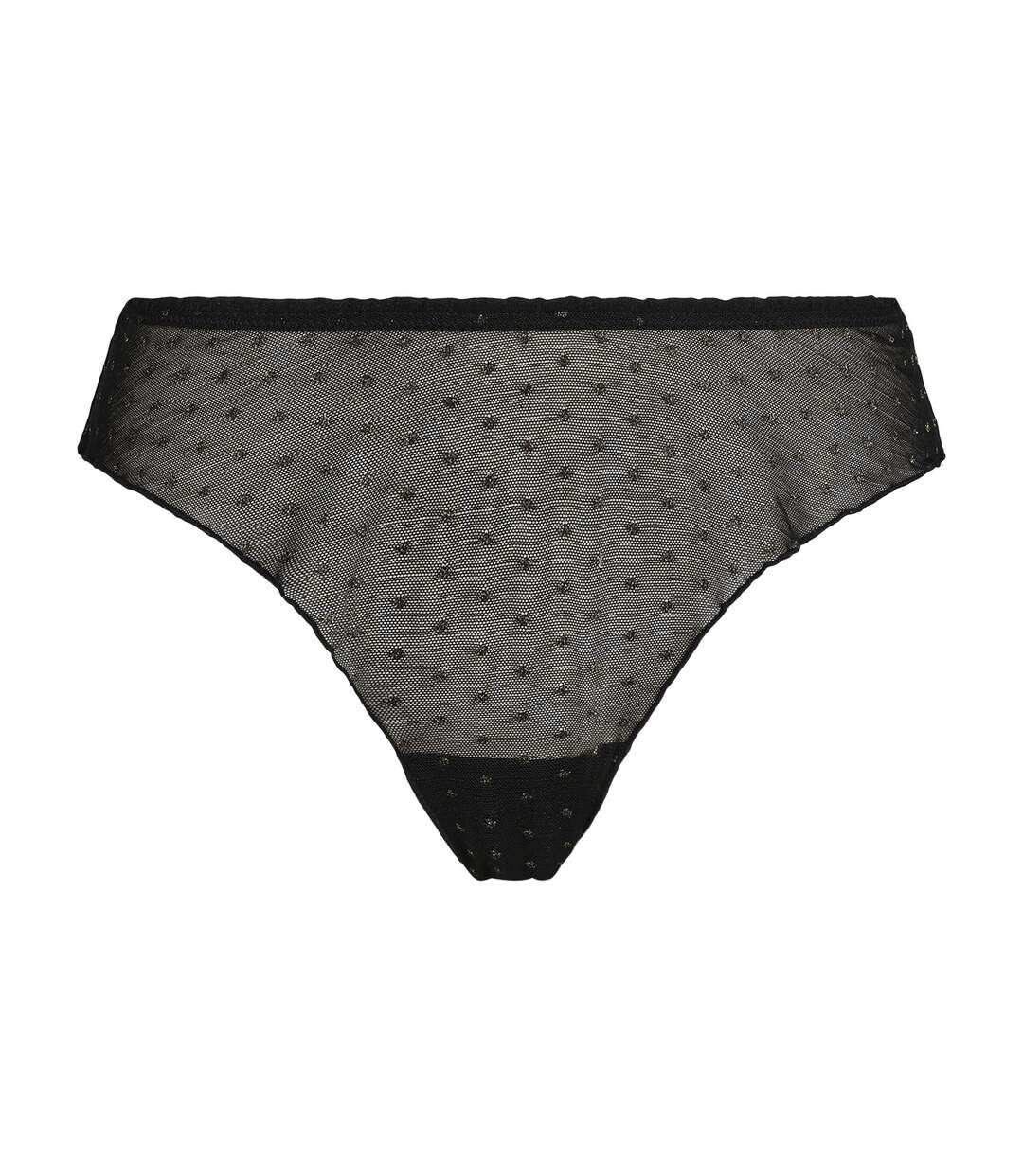 Tanga à pois cousus en lurex Shiny Mesh