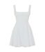 Womens/ladies Square Neck Mini Dress White Odd Muse-2