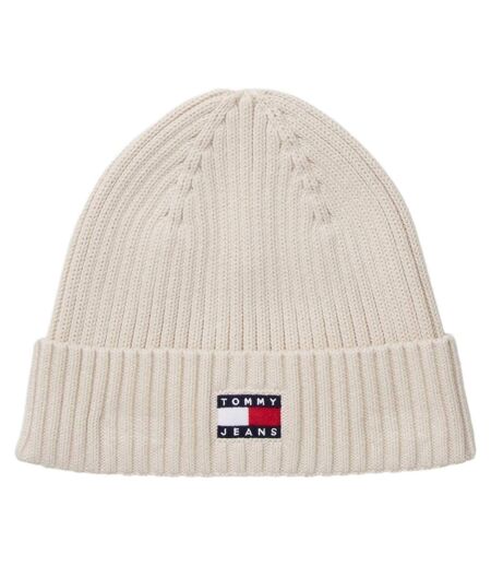 Bonnet Motif/style Logo Et Drapeau Beige Tommy Jeans